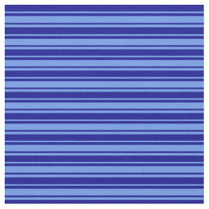 Dark Blue & Cornflower Blue Coloured Pattern Fabric