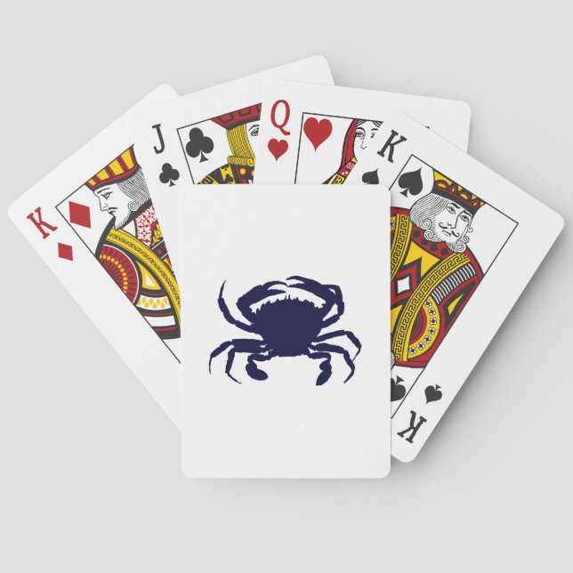 Dark Blue Crab 2 Playing Cards (Back)