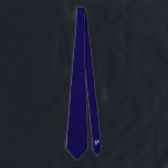 Dark Blue Custom Letter P Gravitas Font Business  Tie<br><div class="desc">This dark blue neck tie, with matching front and back, is elegantly enhanced by a pale purple "P" monogram in the distinguished Gravitas font. The deep blue offers timeless sophistication, while the soft-toned monogram adds a subtle yet personalised statement. Perfect for formal occasions or meaningful gifts, it blends tradition with...</div>