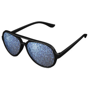 Dark Blue deep shiny faux glitter sparkles Aviator Sunglasses