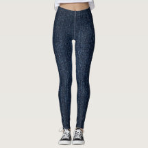 Dark Blue Denim Leggings