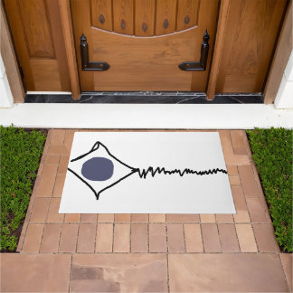 Dark Blue Dot Broken Kite Doormat