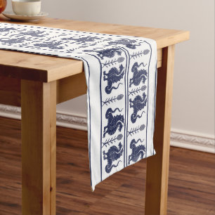 Dark Blue Dragons Table Runner