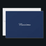 Dark Blue Elegant Casual Own Name Handwriting<br><div class="desc">Plain Minimalist Modern Designs. They're all simple,  modern,  attractive.</div>