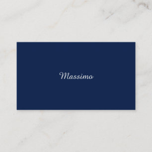 Dark Blue Elegant Casual Own Name Handwriting Enclosure Card