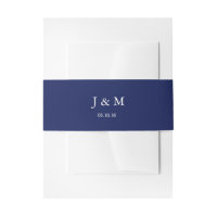 Dark Blue Elegant Wedding Belly Band
