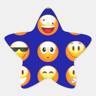 dark blue emojis star sticker