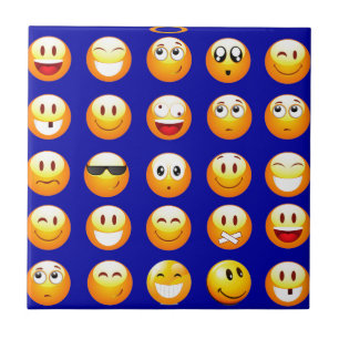 dark blue emojis tile