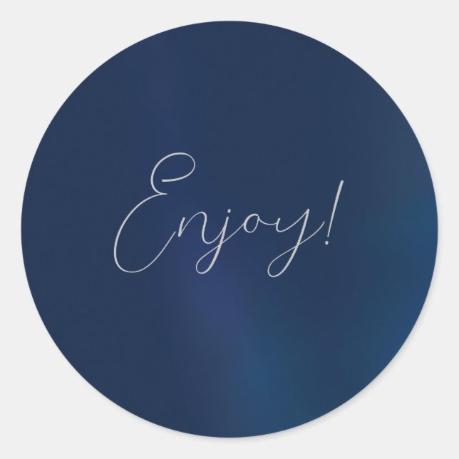 Dark Blue Enjoy Sticker (Front)