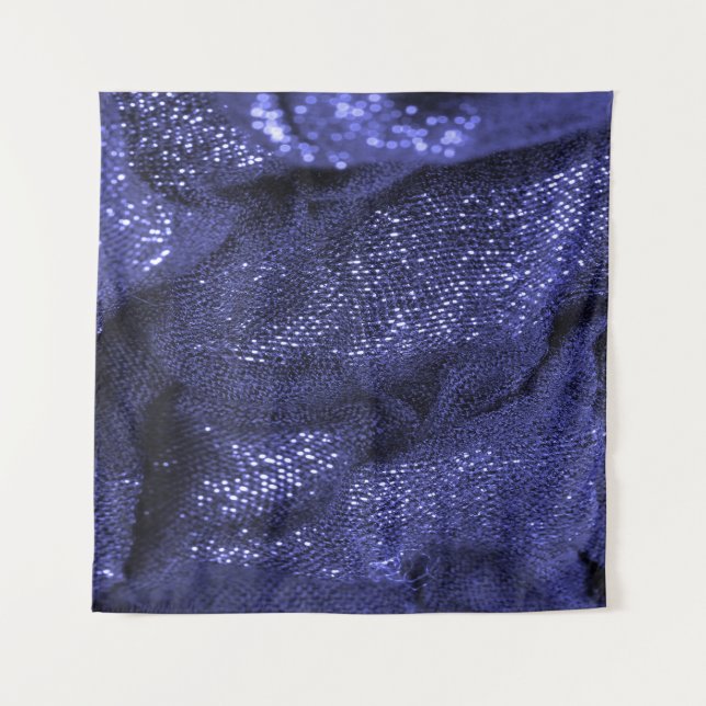 Dark Blue Fabric: Decorative Texture. Tapestry (Front)
