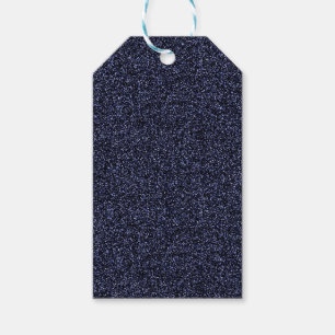 Dark blue faux glitter gift tags