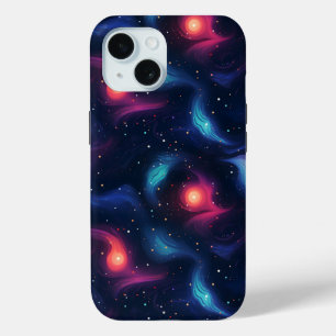 Dark Blue Galaxy Pattern iPhone 15 Case