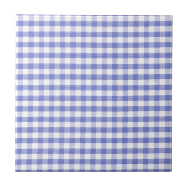 Dark blue gingham pattern tile (Front)