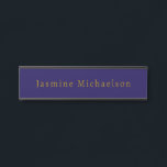 Dark Blue & Gold Cute Minimalist Own Name Door Sign<br><div class="desc">You Can Easily Change the Fonts,  Background Image and Colour,  Letter Characters.</div>