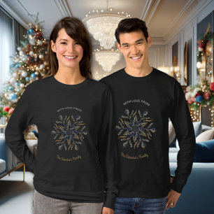 Dark Blue & Gold Midnight Sparkle Stars New Year  T-Shirt
