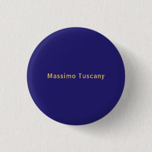 Dark Blue & Gold Professional Trendy Minimalist 3 Cm Round Badge
