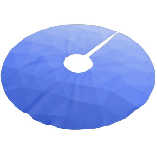 Dark blue gradient geometric mesh pattern brushed polyester tree skirt