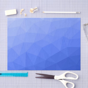 Dark blue gradient geometric mesh pattern tissue paper