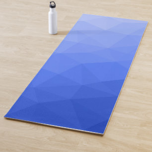Dark blue Gradient Geometric Mesh Pattern Yoga Mat