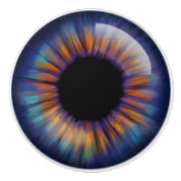 Dark Blue Green orange yellow iris eyeball