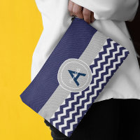 Dark Blue Grey Chevron