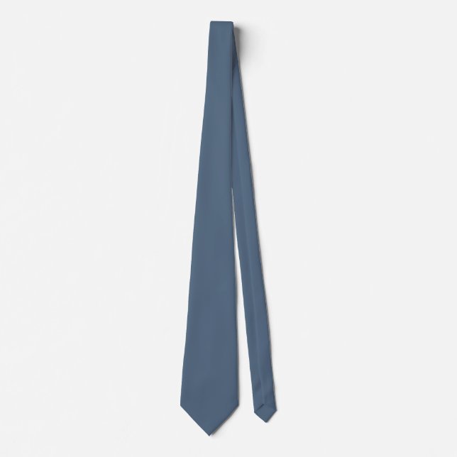 Dark Blue Grey Colour Background Business Modern Tie (Front)