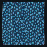 Dark Blue Heart Bandanna<br><div class="desc">Watercolour Heart design on a dark blue background. Other colours available.
Please contact me for customisation and special requests. (c) Zoe Chapman Design</div>