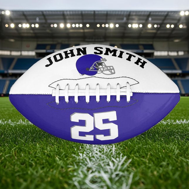 Dark Blue Helmet White Blue•Custom Football (Creator Uploaded)