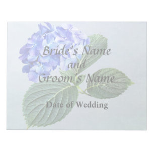Dark Blue Hydrangea with Leaves Notepad