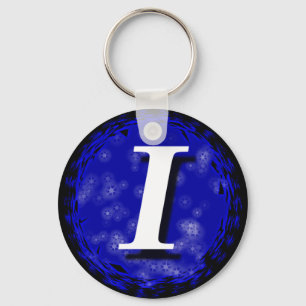 Dark Blue I Key Ring