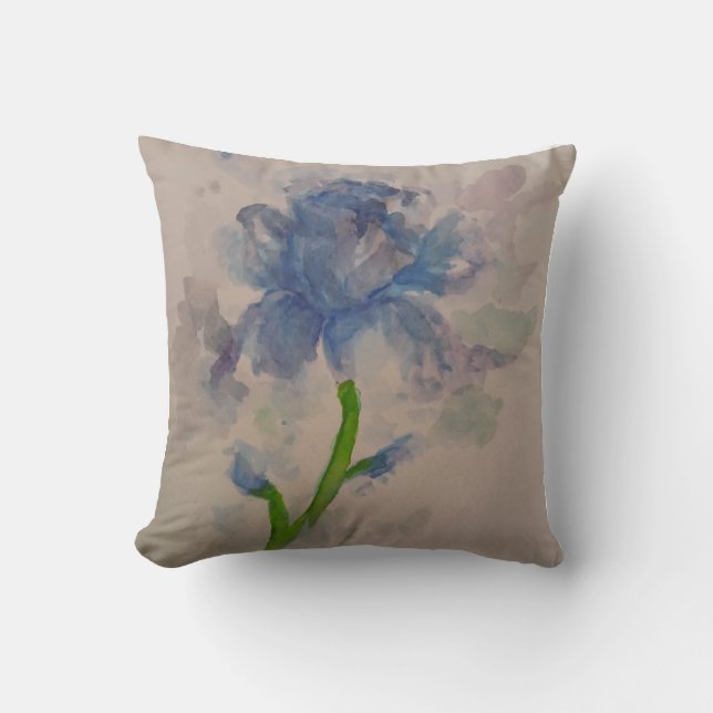 Dark blue Iris Cushion (Front)