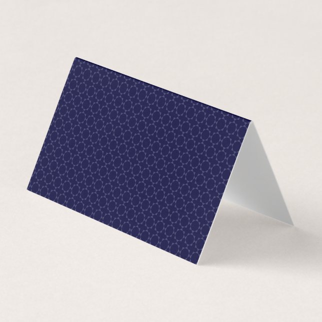 Dark Blue Islamic Geometric Pattern Business Card (Front)