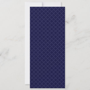 Dark Blue Islamic Geometric Pattern Card