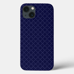 Dark Blue Islamic Geometric Pattern iPhone 13 Case