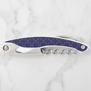 Dark Blue Islamic Geometric Pattern Corkscrew