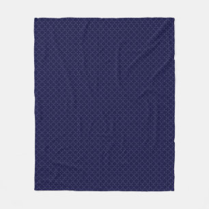 Dark Blue Islamic Geometric Pattern Fleece Blanket