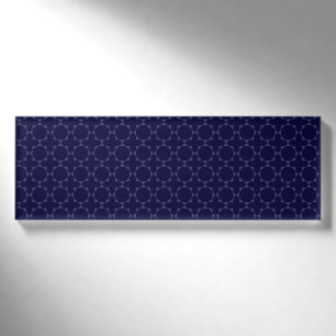 Dark Blue Islamic Geometric Pattern Name Tag