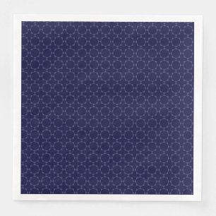 Dark Blue Islamic Geometric Pattern Napkin