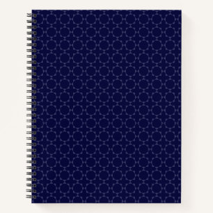 Dark Blue Islamic Geometric Pattern Notebook