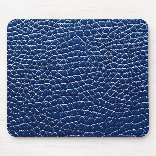 Dark blue leather pattern mouse pad (Front)