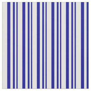 Dark Blue & Light Cyan Lined Pattern Fabric