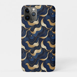 Dark Blue Marbleised Decorative iPhone / iPad case