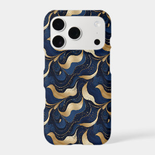 Dark Blue Marbleised Decorative iPhone / iPad case
