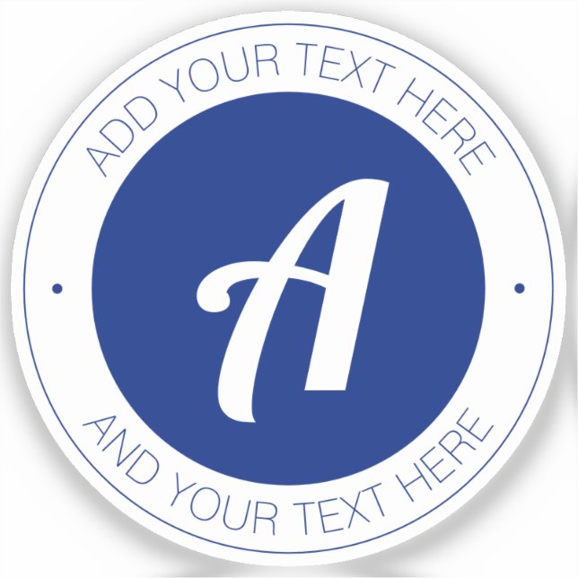 Dark Blue Monogram or Add Logo | Transparent (Front)