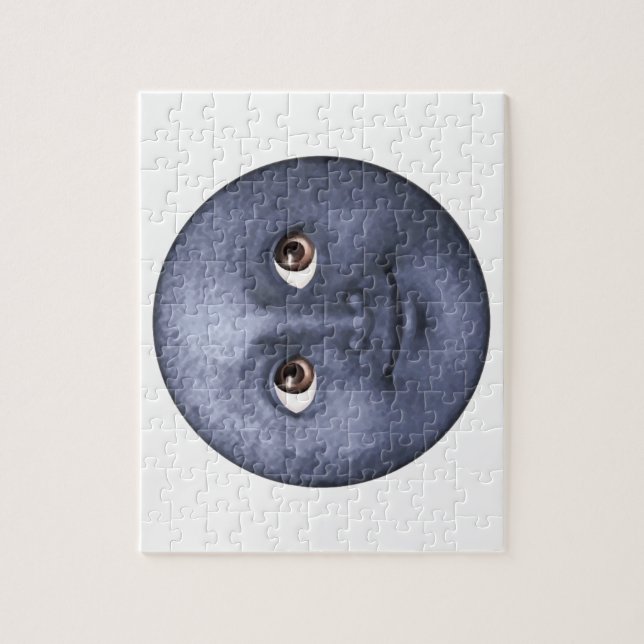 Dark Blue Moon - Emoji Jigsaw Puzzle (Vertical)