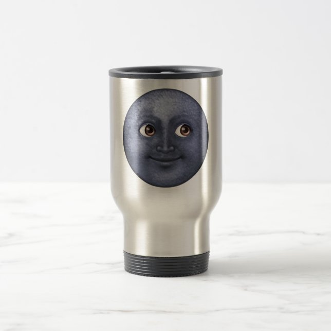 Dark Blue Moon - Emoji Travel Mug (Center)