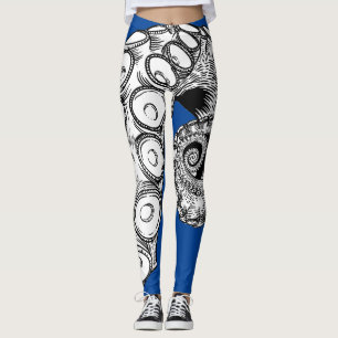 dark Blue Octopus Tentacle Leggings