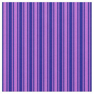 Dark Blue & Orchid Lined Pattern Fabric