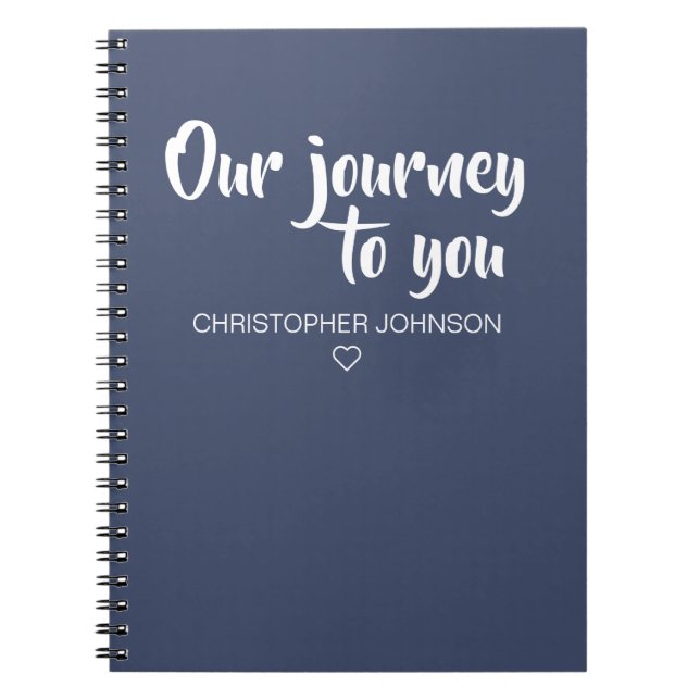 Dark Blue Our Journey to You Adoption Journal (Front)