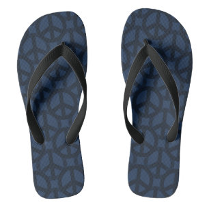 Dark Blue Peace Sign Jandals